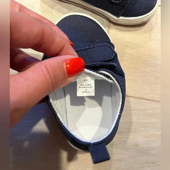 First‎ impressions navy Velcro strap sneakers - Picture 3 of 8